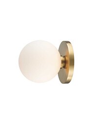 Baird 1-Light Bath Sconce in Aged Brass.